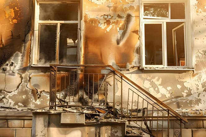 Emergency fire damage restoration